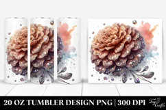 20 Oz Tumbler Sublimation | Glossy Marigold with Metallic Product Image 1