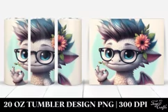 Expressive Dragon with Awesome Haircut PNG Product Image 1