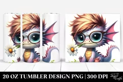 Expressive Dragon with Awesome Haircut PNG Product Image 1