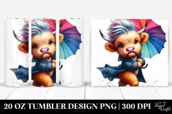 Contempt Highlandcow Umbrella Tumbler Product Image 1