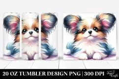 Cute Papillon with Expressive Look 20 Oz Tumbler Product Image 1
