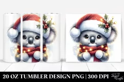 Cute Koala in Christmas Lights, 20 Oz Tumbler Product Image 1
