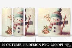 Retro Glittery Snowman Clipart, 20 Oz Tumbler Product Image 1
