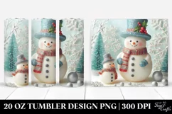 Retro Glittery Snowman 20 Oz Tumbler Product Image 1