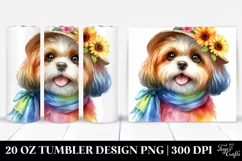 Colorful Cute Dog 20 oz Tumbler Product Image 1