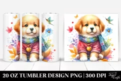 Colorful Cute Dog 20 oz Tumbler Product Image 1