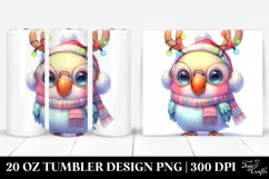 Enthusiastic Parrot with Reindeer Horns and Sky Goggles PNG Product Image 1