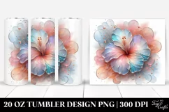 Abstract Shiny Hibiscus 20 Oz Tumbler Product Image 1