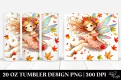 Colorful Cute Fairy Tumbling Autumn Leaves Wind 20 oz Product Image 1