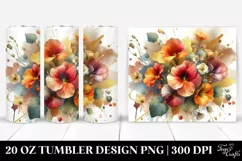 Abstract Gold Foil Bouquet | 20 oz Tumbler Product Image 1
