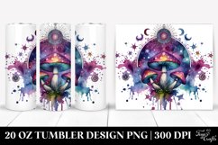 Vibrant Magical Mushroom Clipart, Transparent 20 Oz Tumbler Product Image 1
