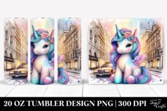 Street Scene Baby Unicorn. 20 Oz Tumbler Design Product Image 1