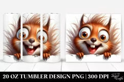 Funny Crazy Watercolor Squirrel | 20 oz Tumbler Product Image 1