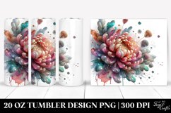 20 Oz Tumbler Sublimation | Shiny Chrysanthemum with Product Image 1