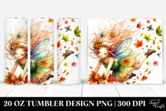 Colorful Cute Fairy Tumbling Autumn Leaves Wind 20 oz Product Image 1