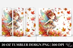 Colorful Cute Fairy Tumbling Autumn Leaves Wind 20 oz Product Image 1