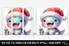 Cute Excited Dinosaur Birthday Clipart, High-Res 20 Oz Product Image 1