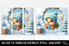 Cute Baby Turtle in Winter 20 Oz Tumbler Product Image 1