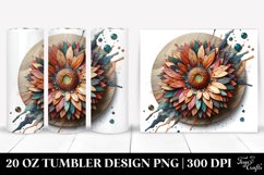 Stained Gerbera with Golden Insertions | 20 oz Tumbler Product Image 1