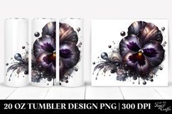 Detailed Glossy Pansy with Metallic Insertions | 20 oz Product Image 1