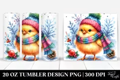 Cute Vibrant Chicken New Year Clipart, High-Res 20 Oz Product Image 1