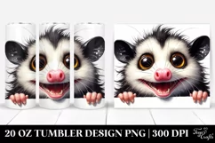 Cute Crazy Opossum with Popping Eyes | 20 oz Tumbler Product Image 1