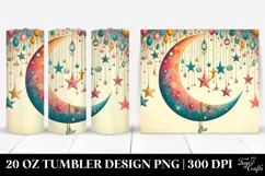 Colorful Vintage Postcard Moon | 20 oz Tumbler Product Image 1