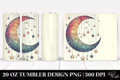 Colorful Vintage Postcard Moon | 20 oz Tumbler Product Image 1