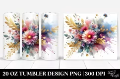 Colorful Bouquet with Vibrant Daisy | 20 oz Tumbler Product Image 1
