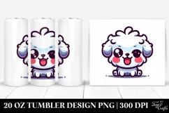 Cute Bichpoo Winking Clipart, High-Res 20 Oz Tumbler Product Image 1