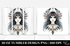 Simple Boho Evil Fairy Clipart, High-Res 20 Oz Tumbler Product Image 1