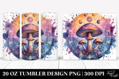 Vibrant Magical Mushroom Clipart, Transparent 20 Oz Tumbler Product Image 1