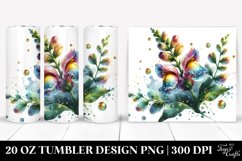 20 Oz Tumbler Sublimation | Colorful Snapdragon on White Product Image 1