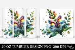 Glossy Snapdragon with Golden Insertions | 20 Oz Tumbler Product Image 1
