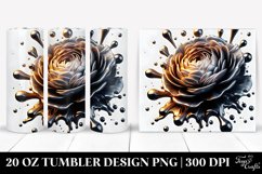 Abstract Glossy Ranunculus with Metallic Insertions | 20 oz Product Image 1