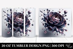 Abstract Glossy Ranunculus with Metallic Insertions | 20 oz Product Image 1