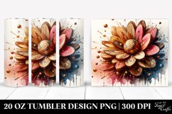 Abstract Wooden Gerbera with Metallic Insertions | 20 oz Product Image 1