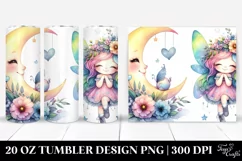 Cute Fairy with Smiling Moon | 20 Oz Tumbler Product Image 1
