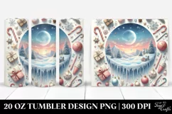 Pastel Christmas Melting Scene, High-Res 20 Oz Tumbler Product Image 1