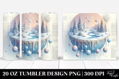 Pastel Christmas Melting Scene, High-Res 20 Oz Tumbler Product Image 1