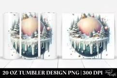 Pastel Christmas Melting Scene, High-Res 20 Oz Tumbler Product Image 1
