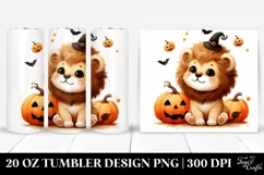 Cute Spooky Lion Halloween Clipart PNG Product Image 1