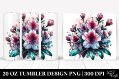 Detailed Stained Rhododendron | 20 oz Tumbler Product Image 1