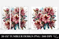 Detailed Stained Rhododendron Marble Watercolor Splash | 20 Product Image 1