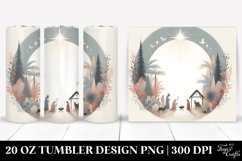 Simple Nativity Scene, Transparent 20 Oz Tumbler Product Image 1