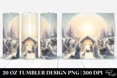 Simple Nativity Scene, Transparent 20 Oz Tumbler Product Image 1