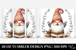 Excited Boho Gnome,Colorful Mushroom 20 oz Tumbler Product Image 1