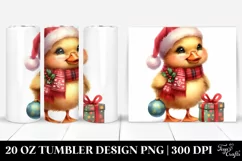 Cute Baby Bird with Santa Hat Tumbler Product Image 1