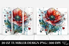 Detailed Stained Poppy Small Metalic Insertions Marble Product Image 1
