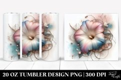 20 Oz Tumbler Sublimation | Colorful Morning Glory in Product Image 1